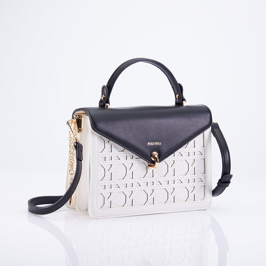 Mandala Turn Lock Structured Sling Bag