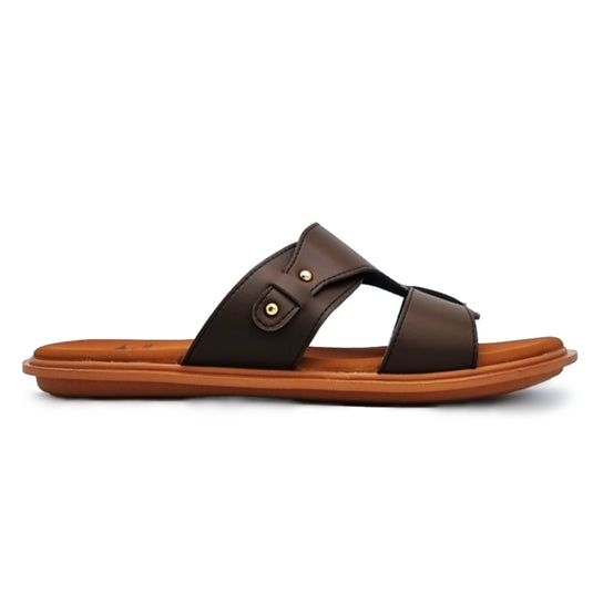 Cut Out Flat Slide Sandals