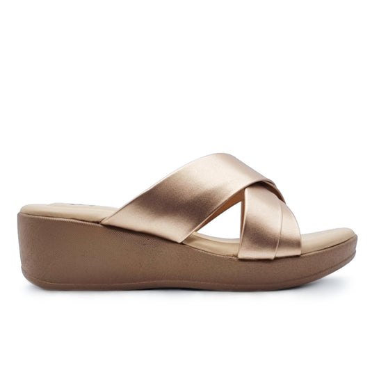 Cross Band Wedge Sandals