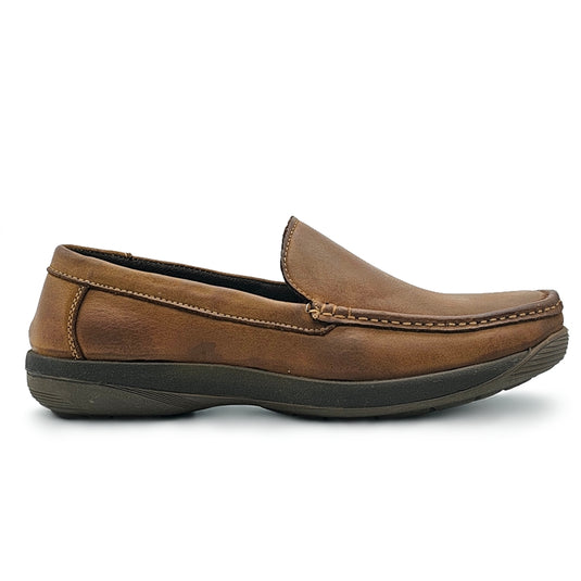 Genuine Leather Slip On Comfort Loafers