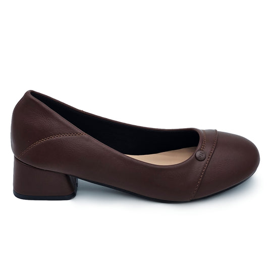 Round Toe Slip On Heels