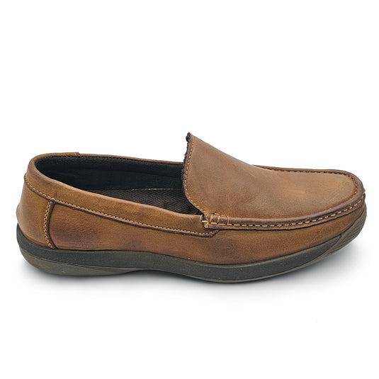 Genuine Leather Slip On Comfort Loafers