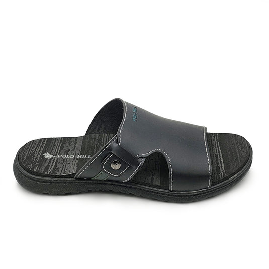 Contrasted Band Slide Sandals