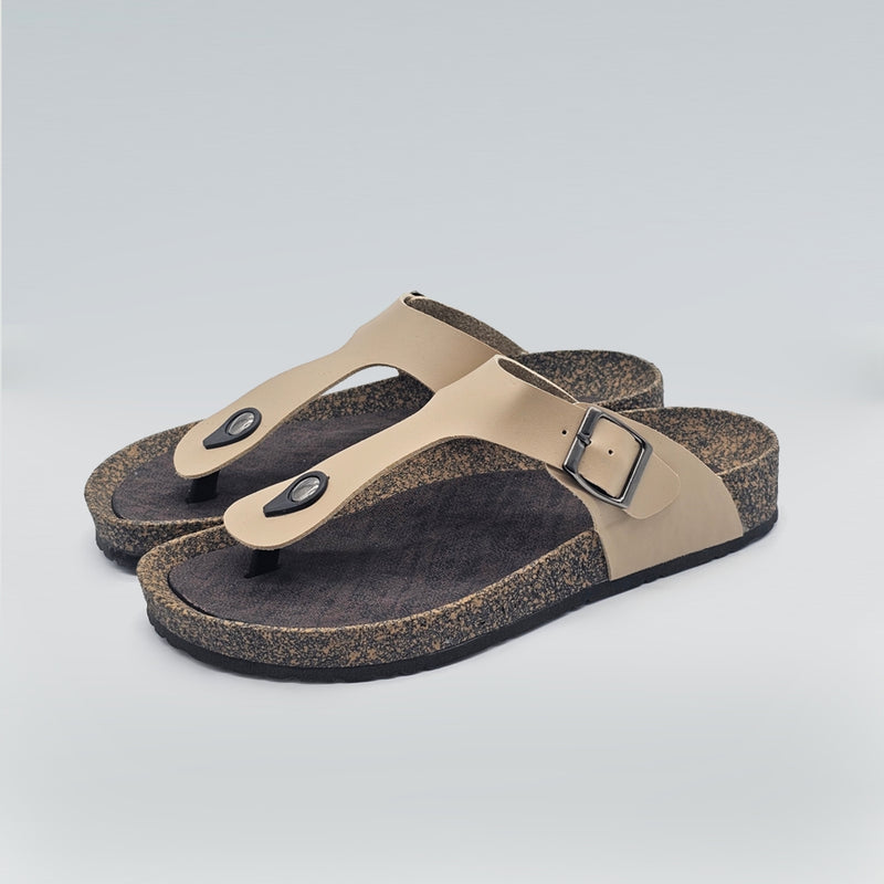 Load image into Gallery viewer, Ladies Toe-Post Cork Sole Sandals
