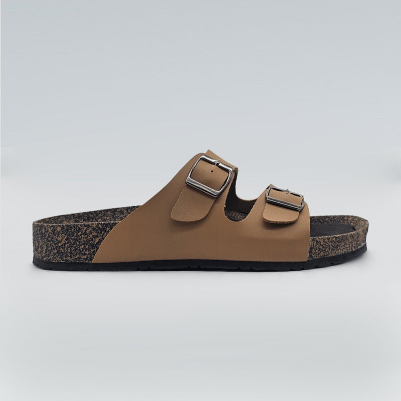 Load image into Gallery viewer, Ladies Two Band Cork Sole Sandals
