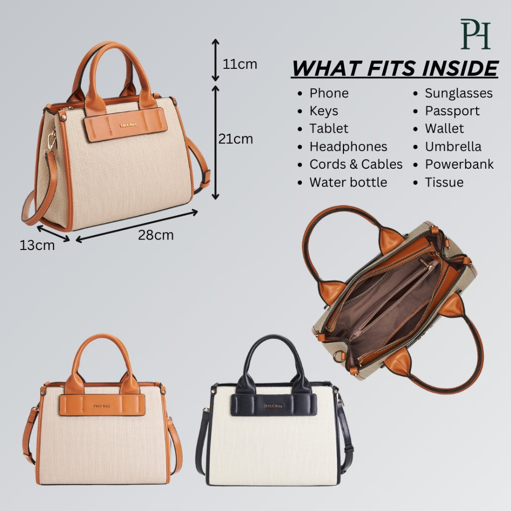 POLO HILL Ladies Arabella Top Handle Bag PHT-HB2311