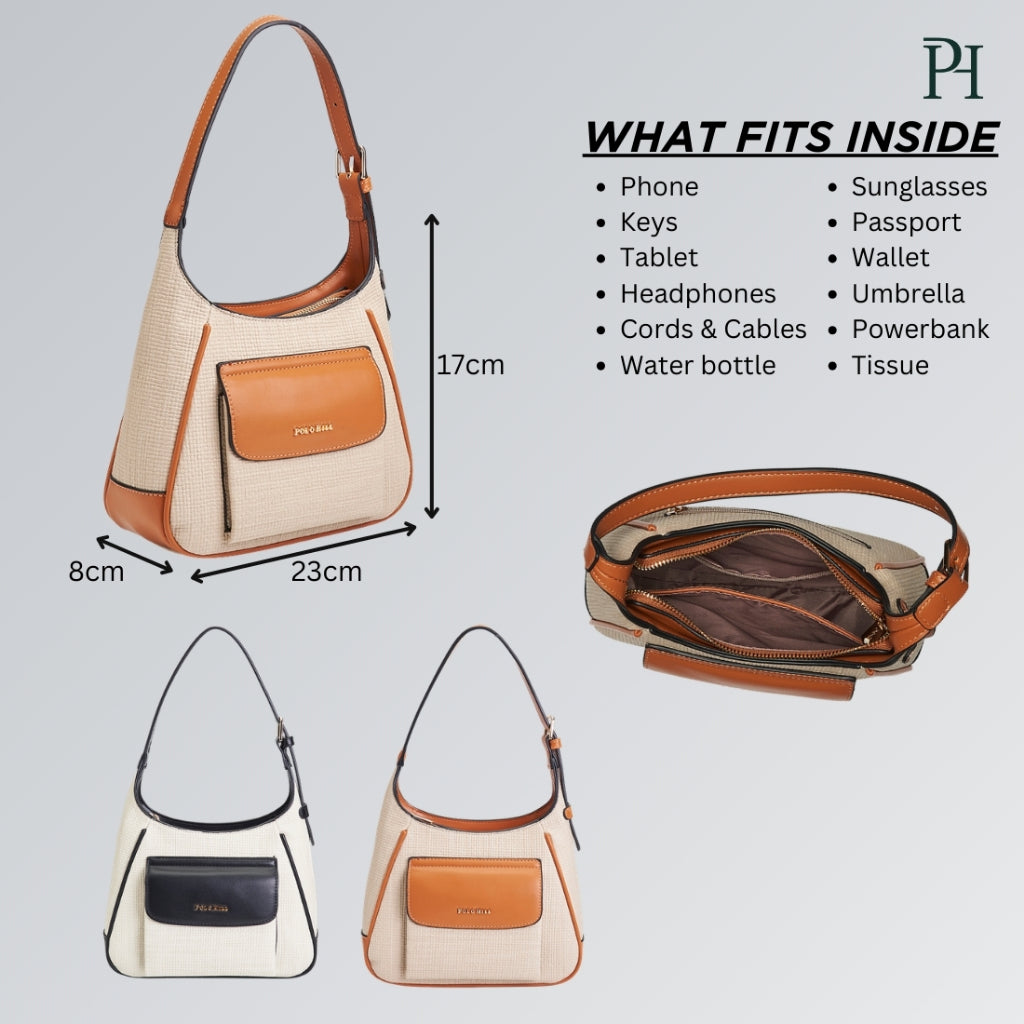 POLO HILL Ladies Arabella Underarm Handbag PHU-HB2310