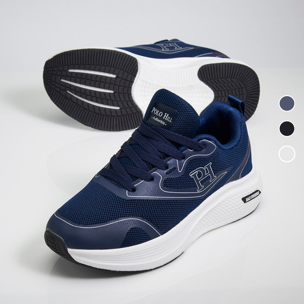 POLO HILL Men Lace Up Athleisure Knit Sneakers PMSA-MS4257