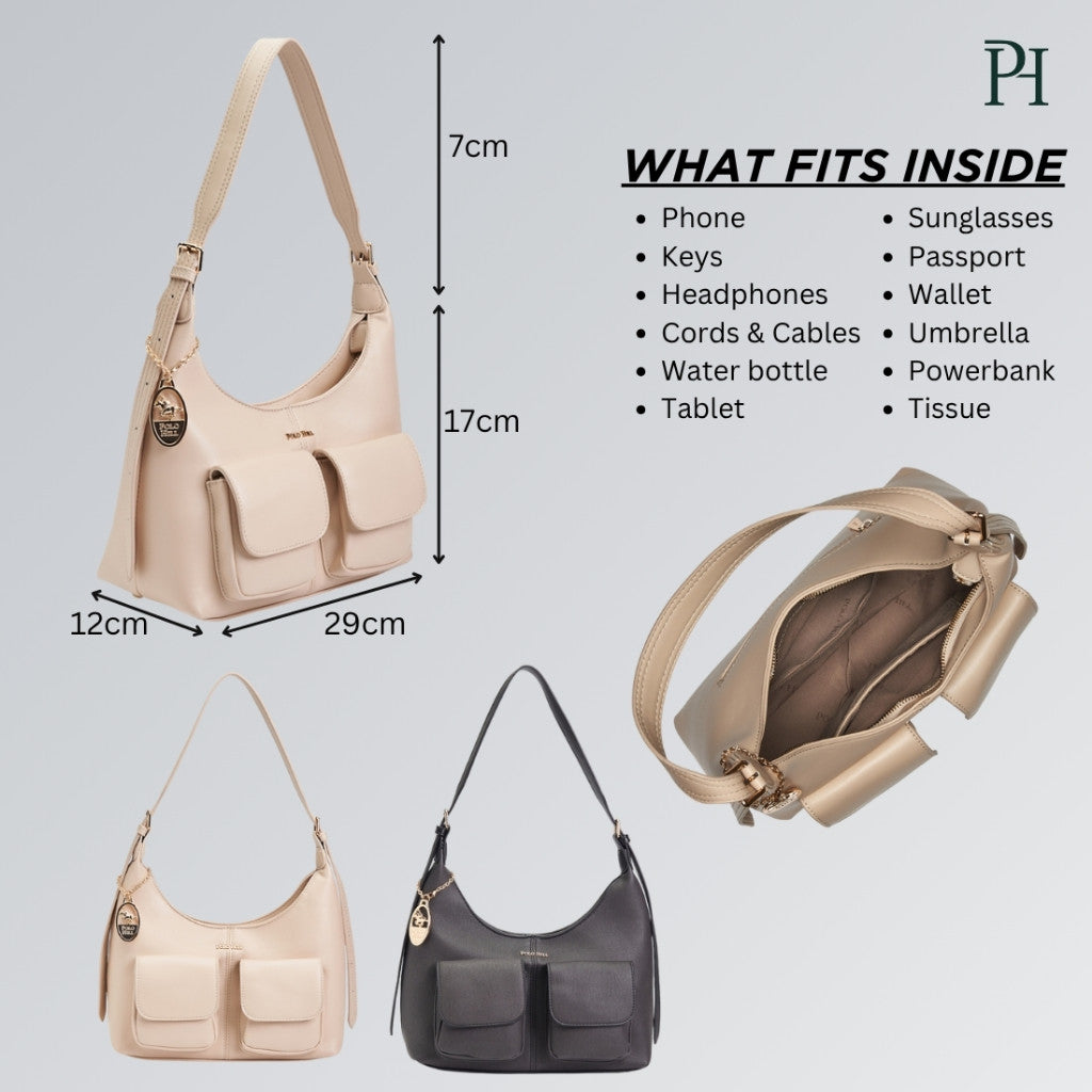 POLO HILL Ladies Front Pocket Casual Shoulder Bag PHS-HB2286