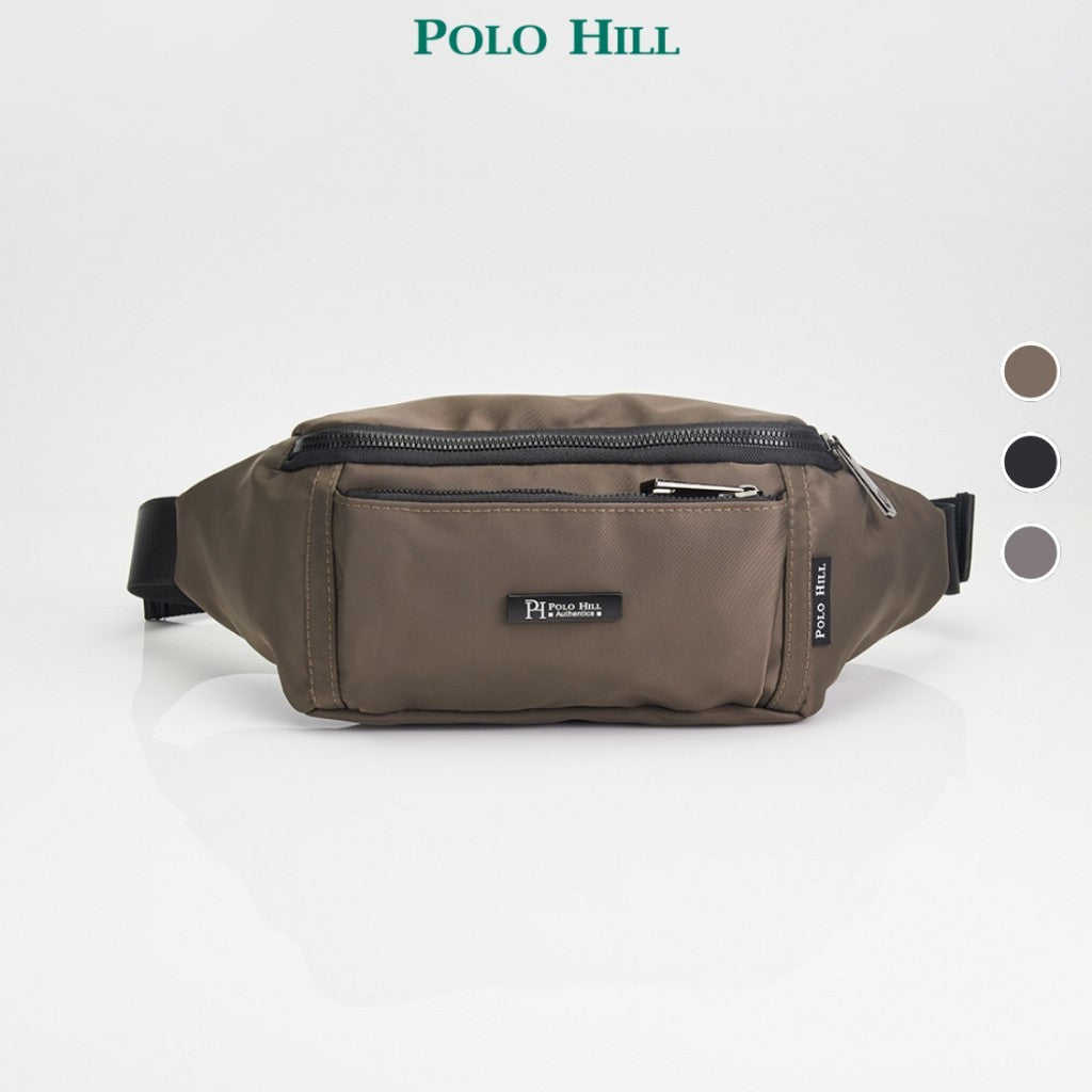 POLO HILL Mens Water Resistant Nylon Sling Bag C-PHSB-1756