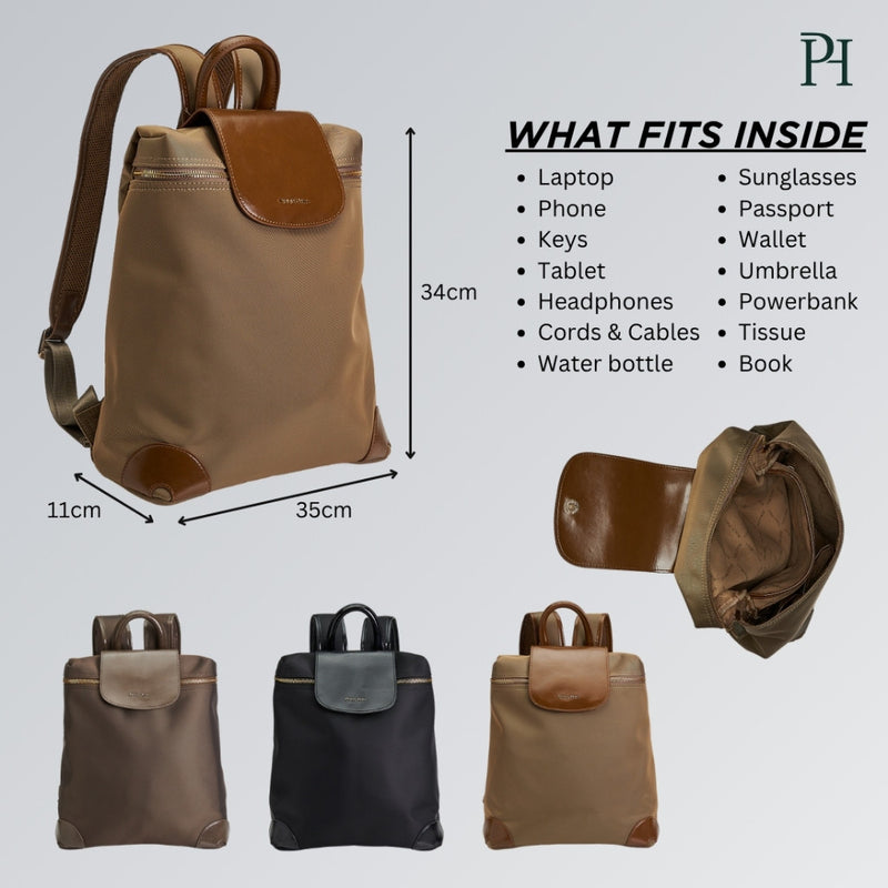 Load image into Gallery viewer, POLO HILL Ladies Flap Over Nylon Backpack PHB-HB2283
