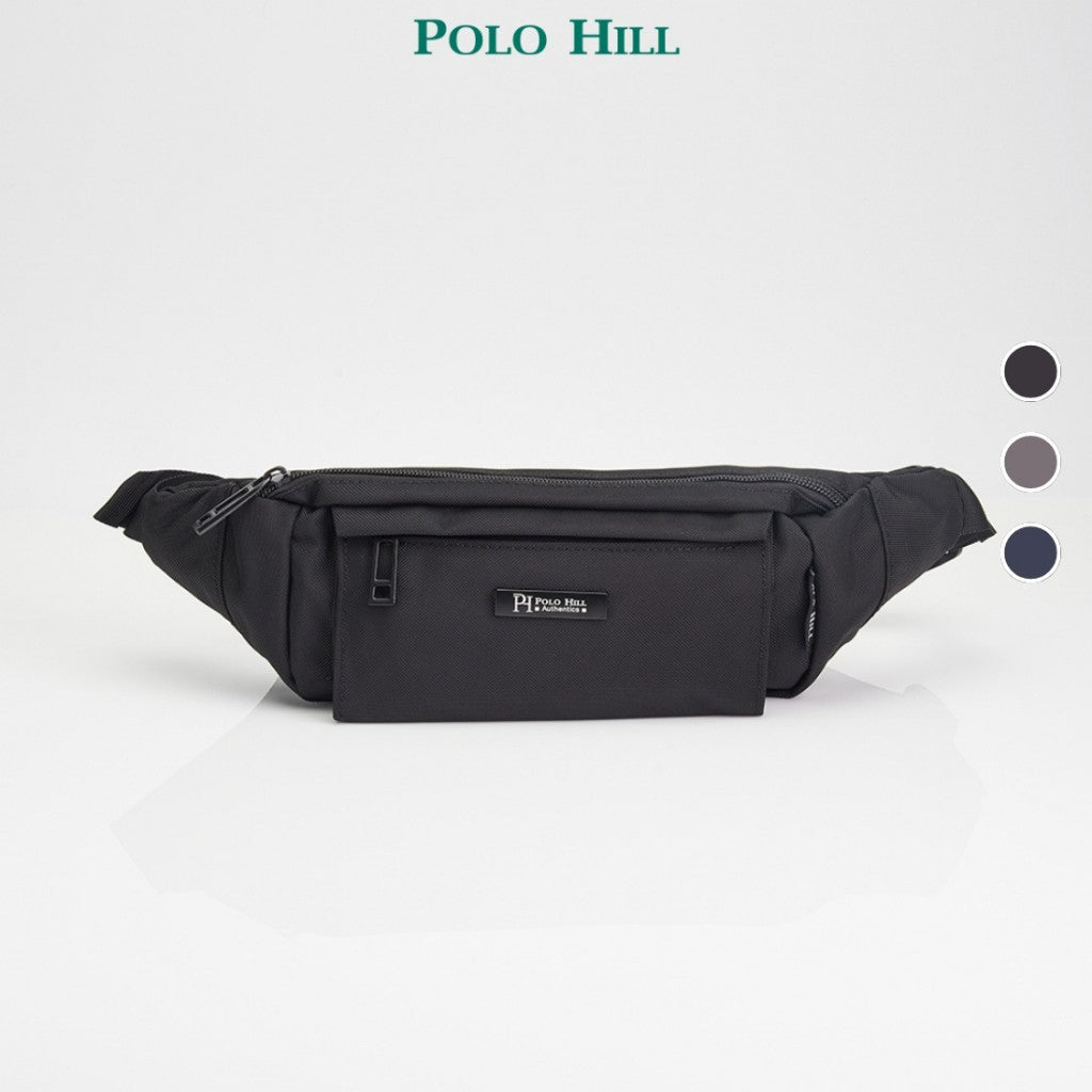 POLO HILL Mens Water Resistant Nylon Sling Bag C-PHSB-1752