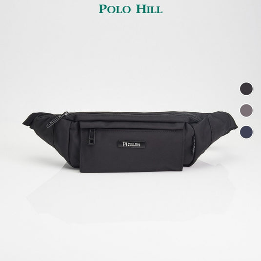 POLO HILL Mens Water Resistant Nylon Sling Bag C-PHSB-1752