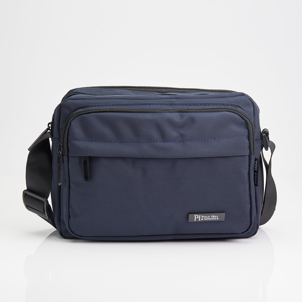 POLO HILL Mens Water Resistant Nylon Sling Bag C-PHSB-1755