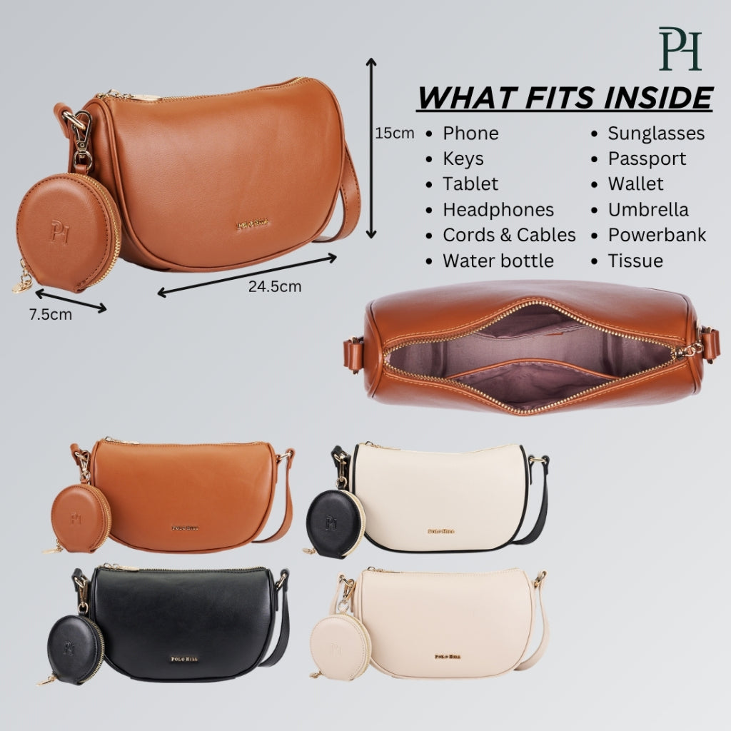 POLO HILL Ladies Casual Crossbody Sling Bag PHS-HB2327