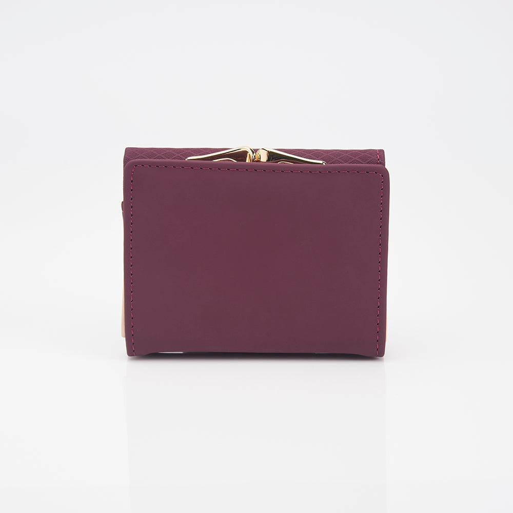 Polo Hill Ladies Tri-Fold with Kiss Lock Coin Pouch Purse PW116