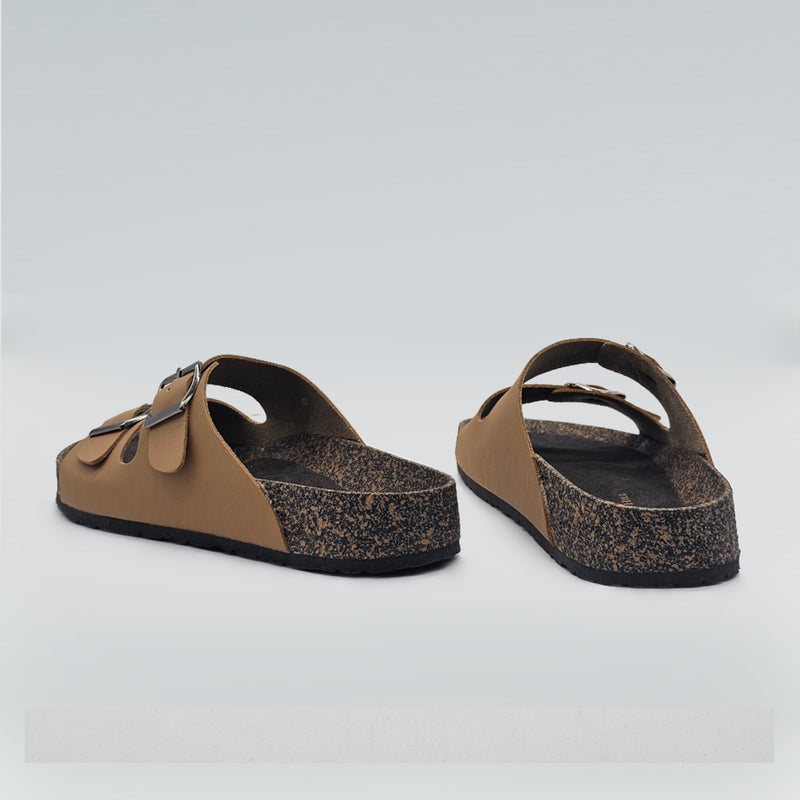 Load image into Gallery viewer, Ladies Two Band Cork Sole Sandals
