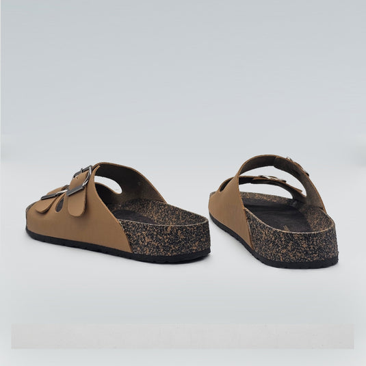 Ladies Two Band Cork Sole Sandals