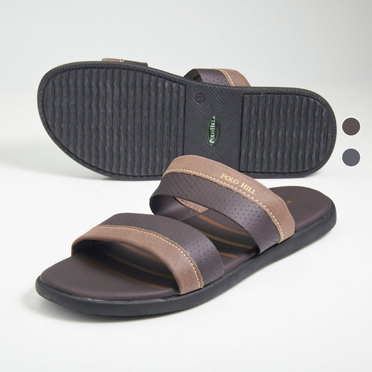 POLO HILL Men Casual Two Band Slide Sandals
