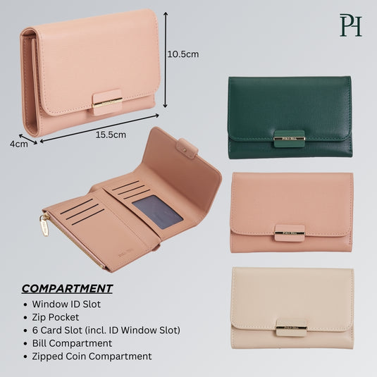 Ladies Tri-Fold Short Wallet