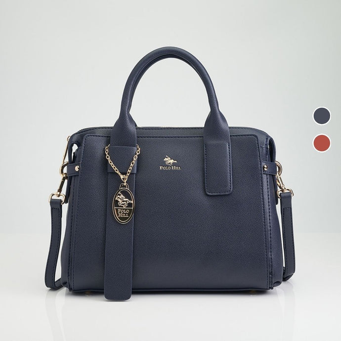 Lopsided Tab Briefcase-Shaped Business Handbag