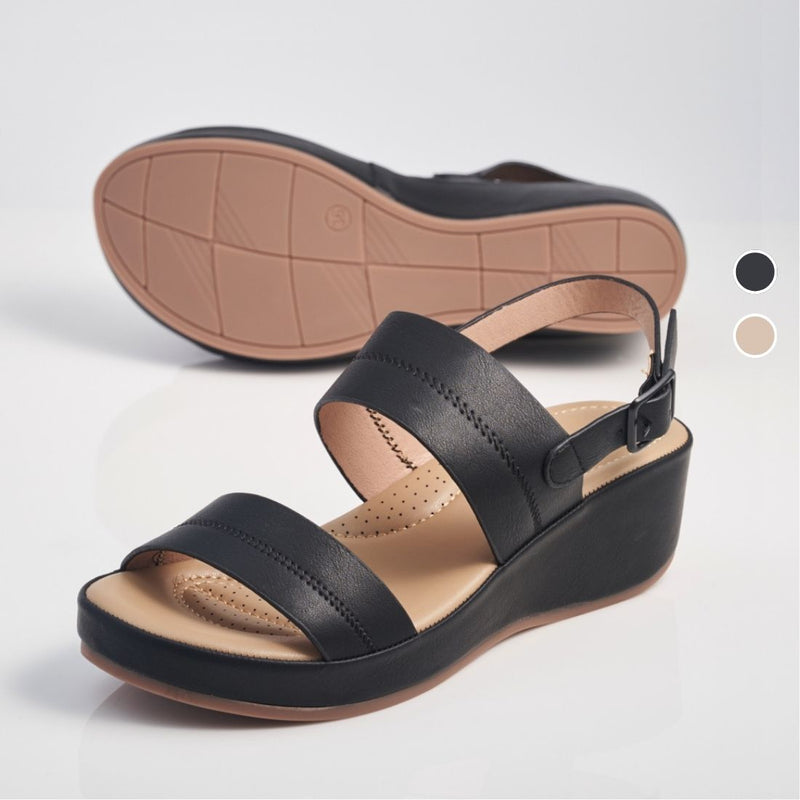 Load image into Gallery viewer, Ladies Ankle Strap Wedge Sandals
