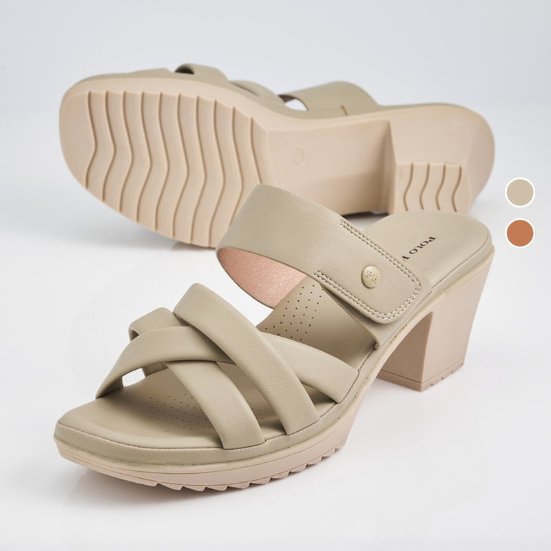 Load image into Gallery viewer, Ladies Slip On Heeled Sandals
