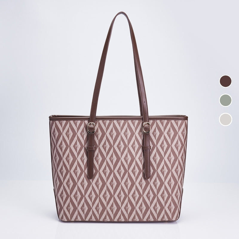 Load image into Gallery viewer, Ladies PHimond Monogram Shoulder Tote Bag
