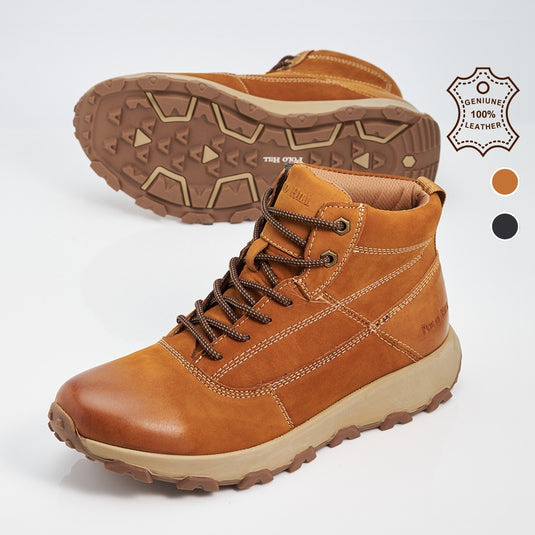 Men Genuine Leather Lace-Ups Boots