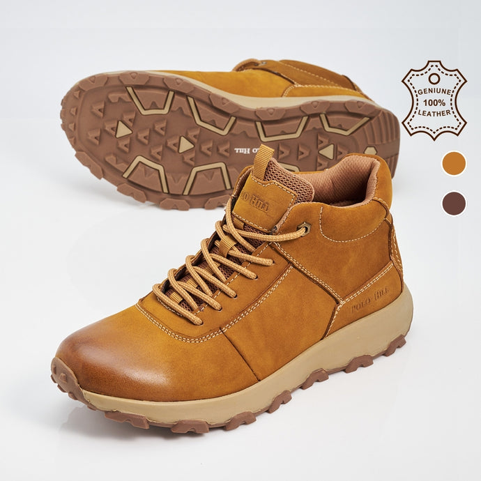 Men Genuine Leather Lace-Ups Boots