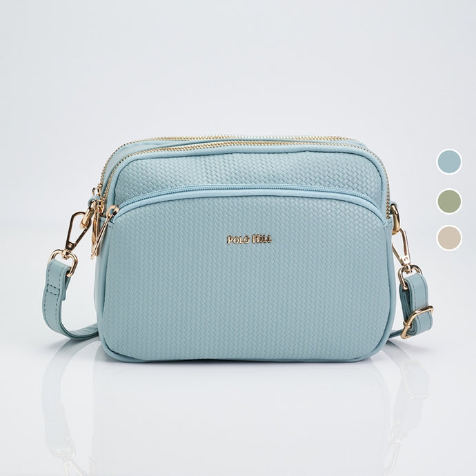 Ladies Casual 3 Zipper Sling Bag