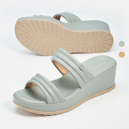 Ladies Two Band Wedges Sandal