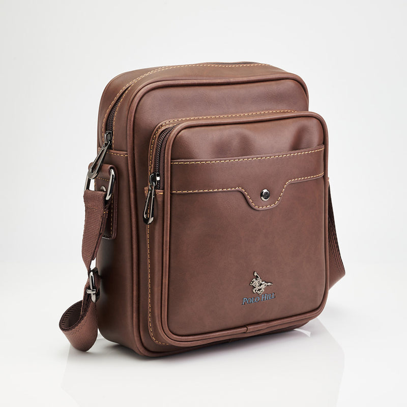 Load image into Gallery viewer, Faux Leather Crossbody Messenger Bag
