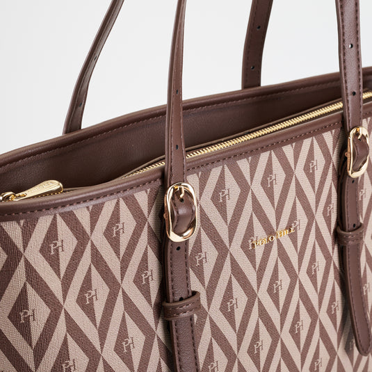 Ladies PHimond Monogram Shoulder Tote Bag