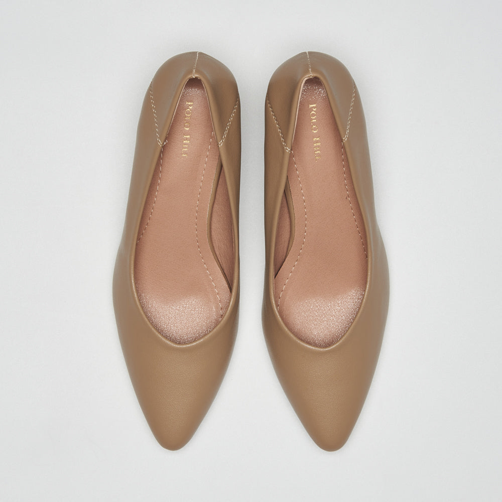Mid Block Heels Pointed Court Shoes