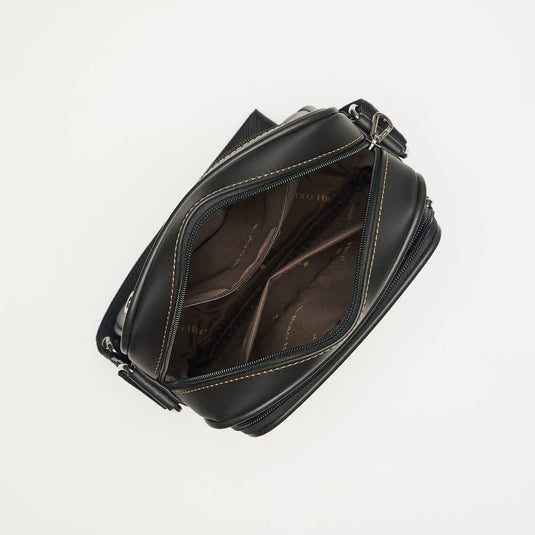 Faux Leather Crossbody Messenger Bag