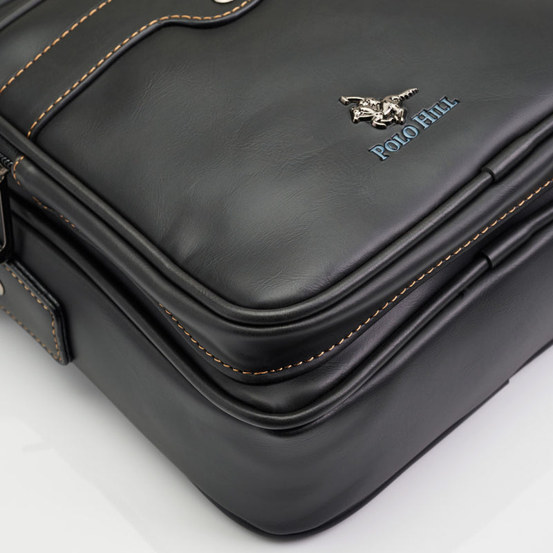 Load image into Gallery viewer, Faux Leather Crossbody Messenger Bag
