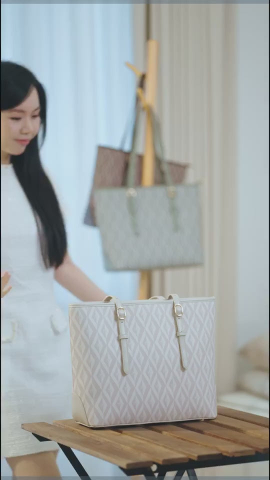 Ladies PHimond Monogram Shoulder Tote Bag