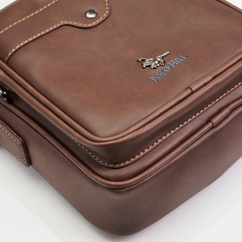 Load image into Gallery viewer, Faux Leather Crossbody Messenger Bag

