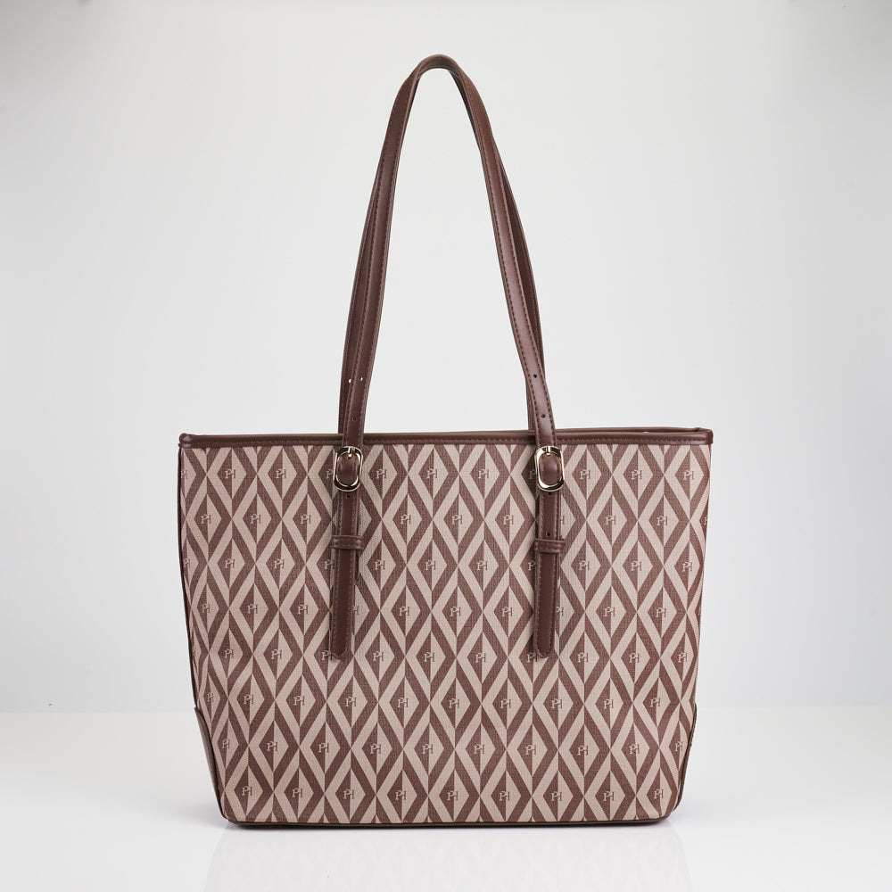 Ladies PHimond Monogram Shoulder Tote Bag