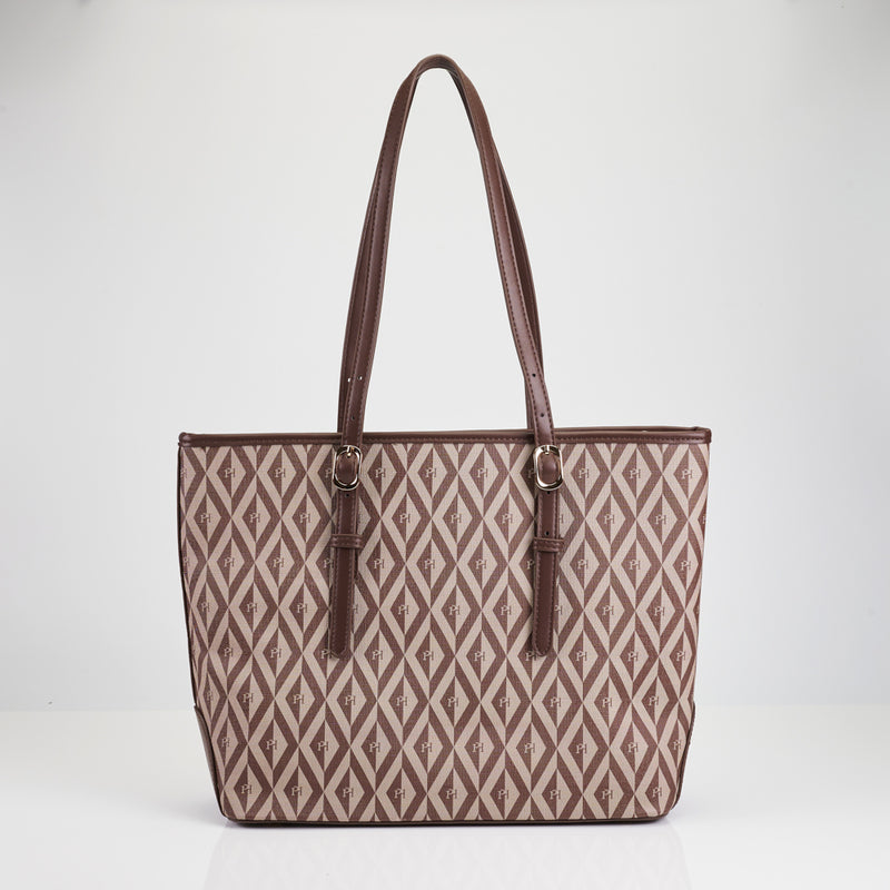 Load image into Gallery viewer, Ladies PHimond Monogram Shoulder Tote Bag
