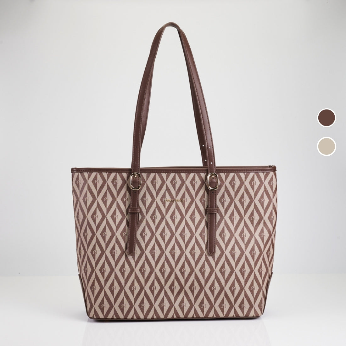 Ladies PHimond Monogram Shoulder Tote Bag