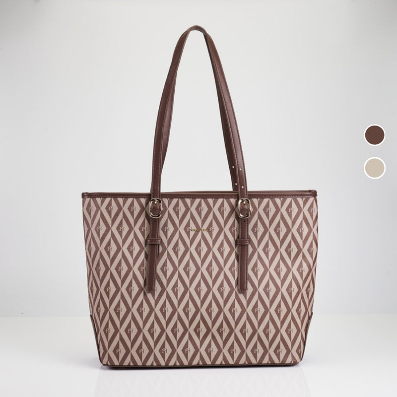 Load image into Gallery viewer, Ladies PHimond Monogram Shoulder Tote Bag
