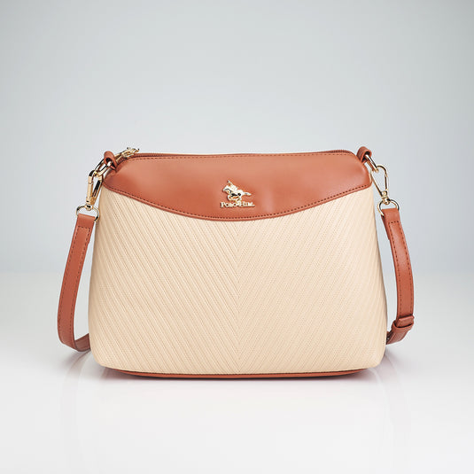 Tessellated Sling Bag with Structured Base