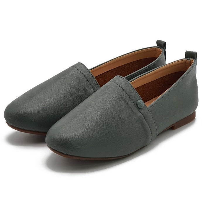 Low Flat Heel Slip On Loafers