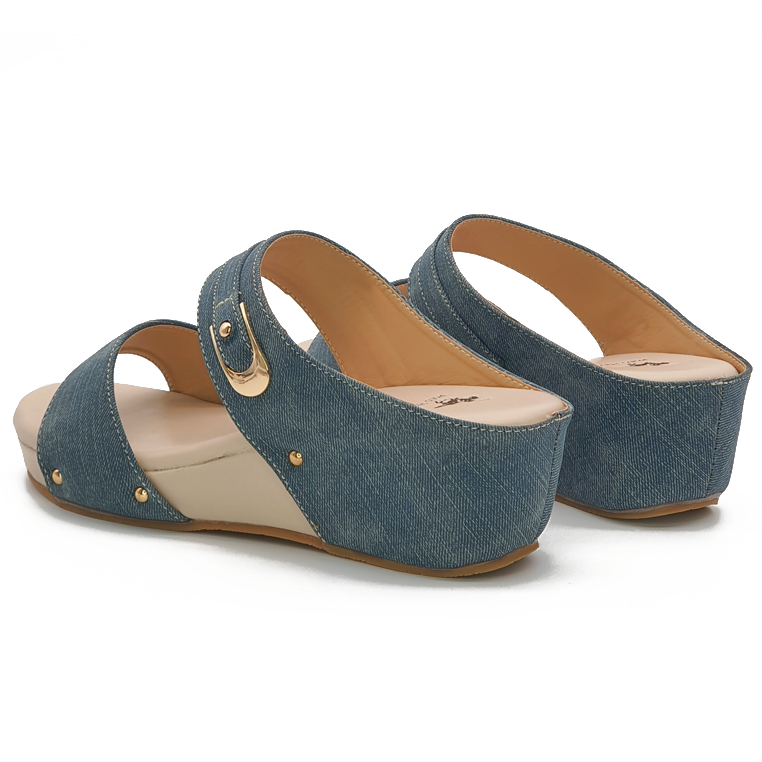Two Strap Low Platform Wedges