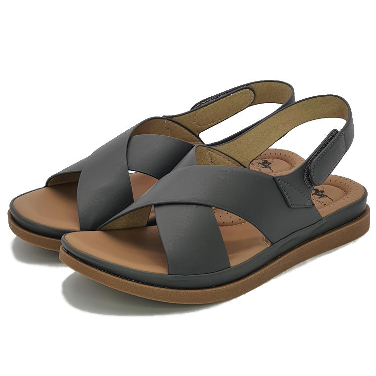 Load image into Gallery viewer, Cross Strap Velcro Slingback Sandals
