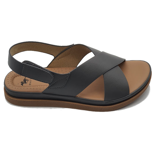 Cross Strap Velcro Slingback Sandals