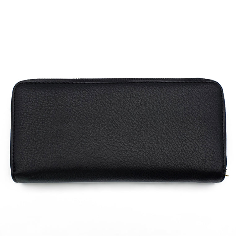 Load image into Gallery viewer, Long Snap Button Bi-Fold Wallet with Zipper
