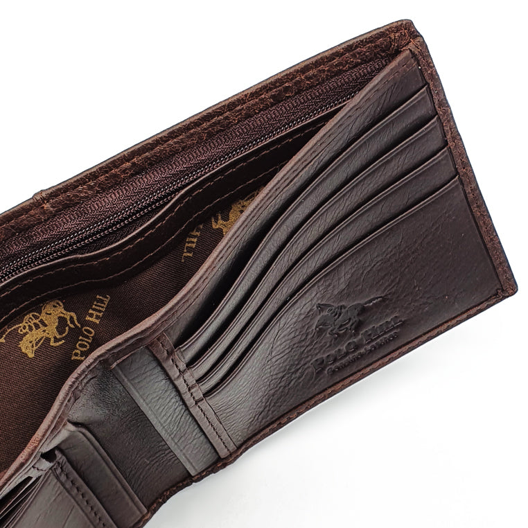 Genuine Leather RFID Blocking Bifold Wallet with Gift Box - Basic